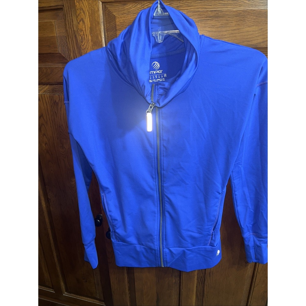 MPG Womens Small purple Jacket Full Zip Up To Head Long‎ Sleeve Zipper Pockets